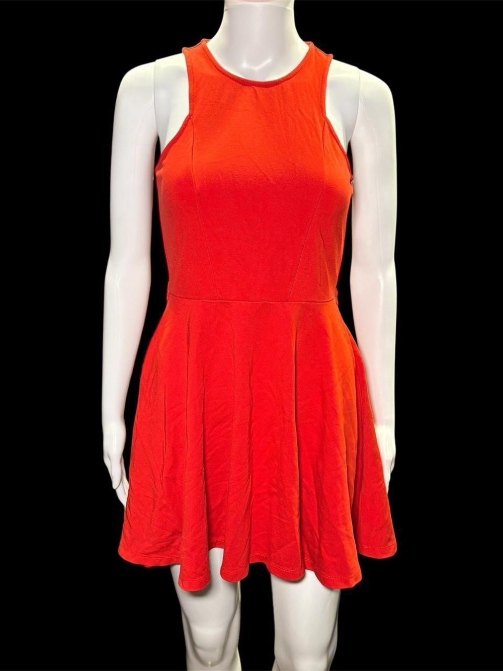 Bebé Bright Red Sleeveless Skater Dress